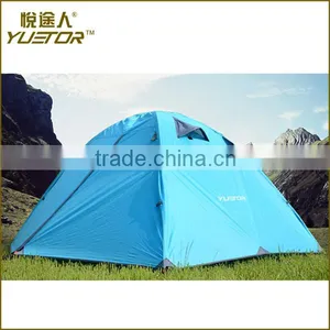 Waterproof Double Layer 2, 3, 4 Person 3 Season Aluminum Rod Double Skylight Outdoor Camping Tent thumbnail-2