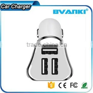 2016 Trade Assurance New Design CE RoHS FCC 12V 5.2A Triple Mini 3 Ports USB Car Charger Adapter for Samsung Charger Free Sample Supplier's Choice thumbnail-5