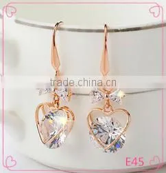 Fashion New Model Fancy Gold Earring,heart Pendant Earrings for Girls thumbnail-1