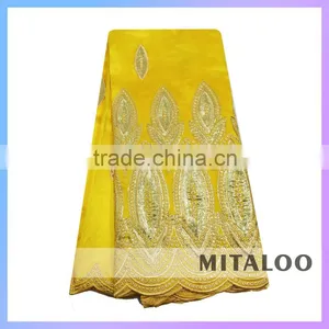 Mitaloo MGP0039 Embroidery Polyester Fabric With Sequins Aso Ebi George Fabric thumbnail-5