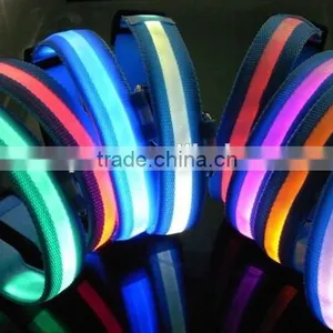 2.5cm Silk Mesh Blue Style Led Dog Collar thumbnail-5