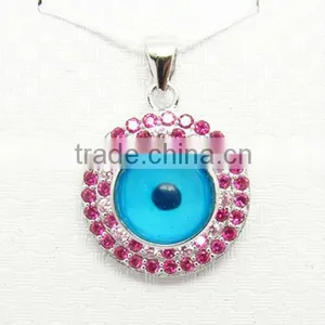 Cubic Zircon Stone Eye Pendant thumbnail-1