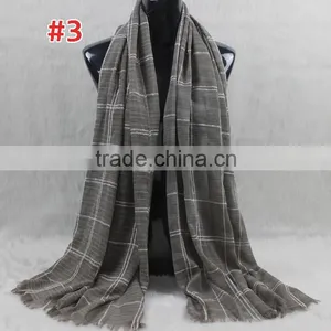 2016 Fashion Ladies Checked Plaid Viscose Pashmina Blanket Scarf Shawl thumbnail-1