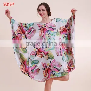 Large Size Women's Sleepwear Round Collar Loose Nightgown thumbnail-6