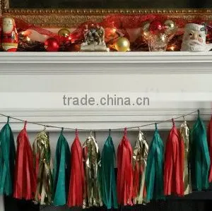 New Years Eve Decoration Handmade TISSUE PAPER TASSEL GARLAND Quality Choice thumbnail-4