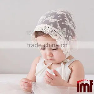 Lace Newborn Bonnet Ivory Lace Hat Girls thumbnail-1