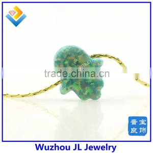925 Sterling Silver Synthetic Hamsa Opal Gems Necklace For Sale Online With Factory Price thumbnail-5