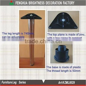 Adjustable Metal Steel Table Legs /round Furniture Legs / Chrome Plated Legs ISO9001:2008 thumbnail-4