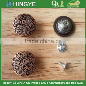 Zinc Alloy Cap Metal Jeans Tack Button For Jeans and Jackets --- J1542 thumbnail-1