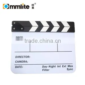 Acrylic Plastic Dry Erase Director's Film Clapboard (9.85x11.8 Inch) With White/Black Sticks thumbnail-2