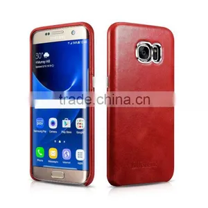 Icarer Vintage Series Real Leather Case for Samsung S7 Edge/s7 Luxury Full Anti Shock Protective Leather Back Cover for s7 Edge thumbnail-2