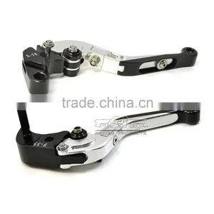BJ-LS-001 CNC Silver Adjustable Folding Racing Scooter 150fm Brake Clutch Lever thumbnail-1
