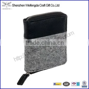 High Quality Mens Zip Around Faux Leather Bifold Pouch Wallet thumbnail-1
