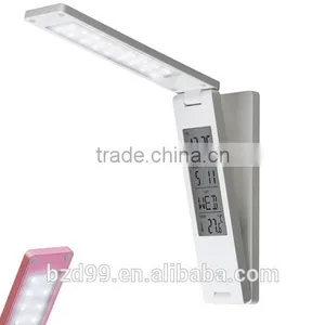USB Port Recgargeable Flexible Folding LED Desk Lamp With Calendar Timer Temprature and Alarm Clock Functions thumbnail-4