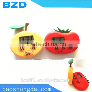 New Style Custom Tomato Orange Fruit Set Electronic Countdown & Countup Mini Kitchen Timer in Red thumbnail-1