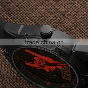 Fashion Rock and Roll Cool Big Case Silicone Man Watch Quartz Sport Rubber Watch thumbnail-2