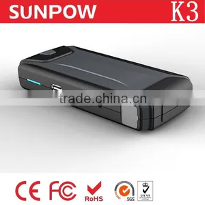 Sunpow 12000mAh Multi-Function Double Usb 12v Car Jump Starter Mobile Power Bank Battery Booster With Air Compressor thumbnail-3