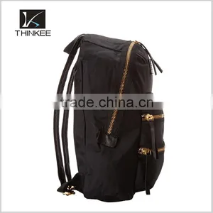 High Quality OEM 2015 Wholesale Metal Zipper Custom Women Backpack thumbnail-2