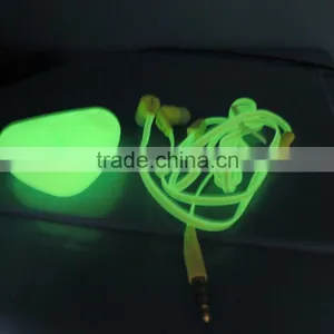 Glow In The Dark Luminous Earphones Glowing Headphones for Phone 3.5mm Connectors Quality Choice thumbnail-2