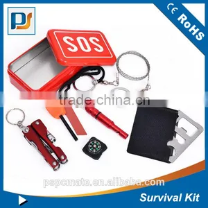 SOS Emergency Outdoor Equipment Field Survival Kit Box Self-Help Camping Tool thumbnail-2