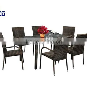 Granco KAL032 Contemporary Garden Rattan Dining Set thumbnail-1