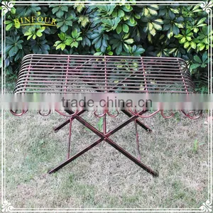 Custom Patio Garden Furniture Antique Metal Wire Folding Table thumbnail-3