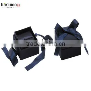 Cute Ring Box,Cufflink Box With Blue Silk Ribbon thumbnail-1