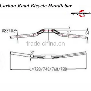 T700 Carbon Handlebar for Mountain Bike 3K/UD Carbon Handlebar Wholesale Mtb Handlebar Swallow-shape Handlebar thumbnail-5