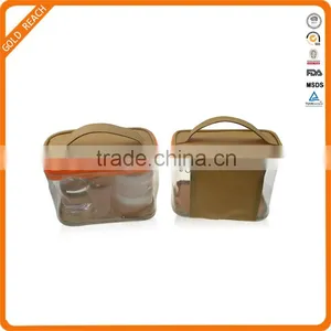 Unique Customized Transparent PVC Plastic Cosmetic Bag With Zipper thumbnail-1
