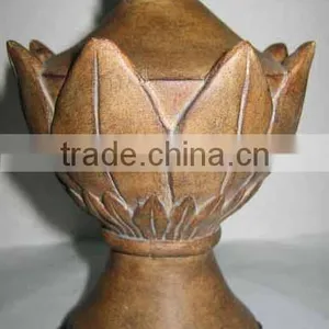 Bronze Flame Curtain Rod Finials Decorative Curtain Rods And Finials thumbnail-3