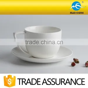 White Durable Ceramic 220cc Cup With Saucer thumbnail-2