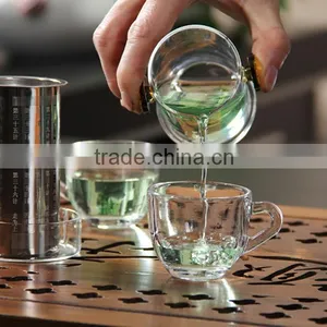 Special Design 250ml Galss Ware Two Ears Handle Teaware Heat Resistant Teaware and Tea Cups Hand-made Glass Teaware thumbnail-3