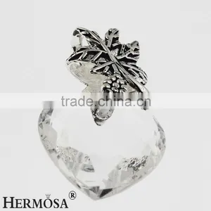 Hermosa Jewelry Love Heart Crystal Topaz Girls Costume Party Silver Pendant thumbnail-1