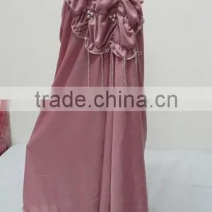 H242 Latest Muslim Hijab Scarf With Flowers on Back thumbnail-6