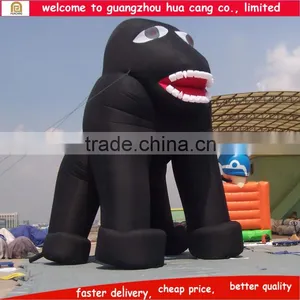 Advertising Inflatable Animals , Inflatable Gorilla , Black Inflatable Cartoon for Promotion thumbnail-1