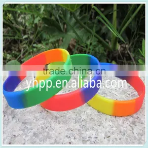 Custom GAY PRIDE GUMMY BRACELET Wrist Wristband Band Rubber Lgbt Lesbian Rainbow Flag Quality Choice thumbnail-2