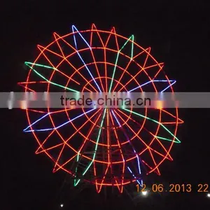 China Mid-sized Manufacturer Outdoor Amusement Park Ride Led Light Ferris Wheel thumbnail-2