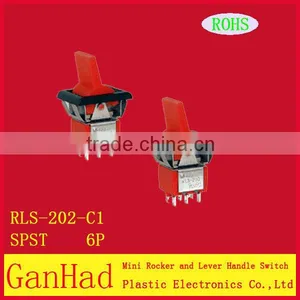 Red Lever Mini Rocker&toggle Switch thumbnail-1