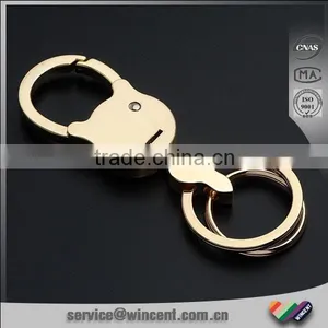 Round Shape Gold Color Luxury Car Keychain thumbnail-2