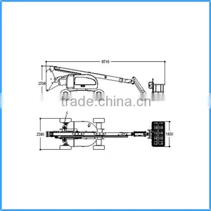 18M Hydraulic Articulating Aerial Platform, Professional Aerial Lift Platform, Cheap Hydraulic Aerial Platform thumbnail-2