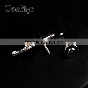 Fashion Jewelry Charming Rhinestone Musical Note Cuff-Link Silver Unisex Party Wedding Gift Promotion Apparel Accessories thumbnail-3