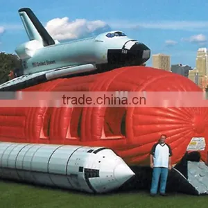 Rocket Shape Outdoor Obstacle Course Inflatables for Kids thumbnail-1