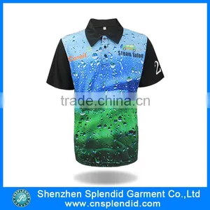2015 New Coming Pattern Design Sublimated 100% Polyester Sports Polo T-shirt Small Order thumbnail-1
