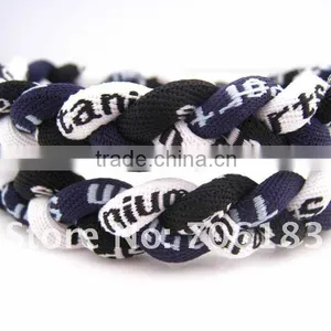 New Large Power Triple Braided Ionic Titanium Balance Sport Baseball Necklace thumbnail-2
