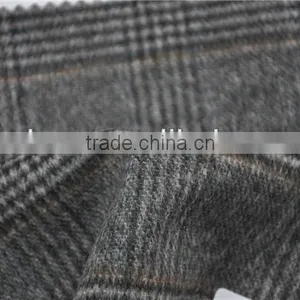 Wholesale High Quality Wool Viscos Woolen Wool Plaid Fabric for Winter Coats thumbnail-1