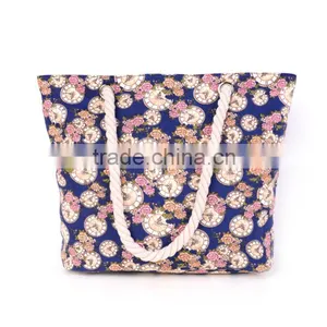 New Design Wholesale Canvas Beach Bag 2016 Tote Bag thumbnail-3
