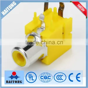 New 2016 Single RCA Yellow Electrical AV Socket thumbnail-1