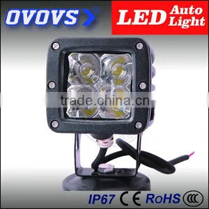 10-30v 12W LED Work Light With Four Color Covers for Truck, Suv, Atv, 4x4 off Road, Heavy Duty Machine thumbnail-2