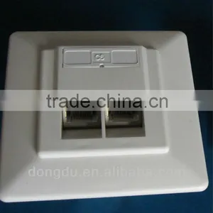 Germany Type CAT6 UTP Face Plate)80*80mm thumbnail-1