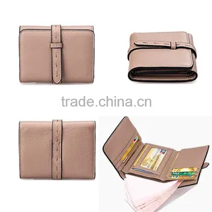 Champagne Color Ladies Custom Coin Purse Business Travelling Card Wallet thumbnail-2